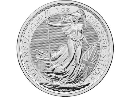 britannia stribrna mince 1oz 2026