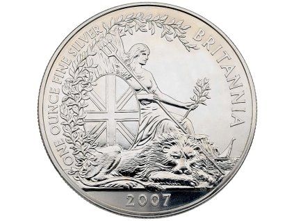 britannia stribrna mince 1oz 2007