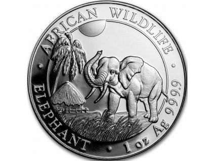 2017 somali elephant african wildlife silver 1oz reverse