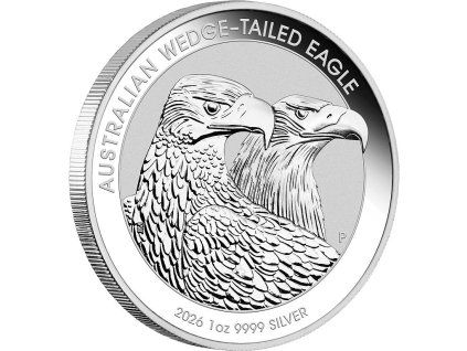 australian wedge tailed eagle stribrna mince 1oz 2026