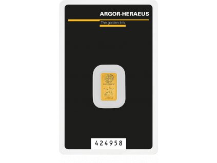 Argor Heraeus Classic Mint GOLD 1g card front