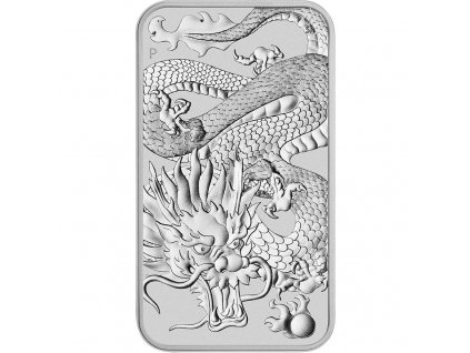 perth mint dragon 2022 1oz silver 9999 rectangular coin reverse