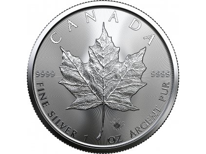 2021 canadian maple leaf silver 1oz reverse