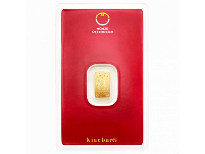 Munze Osterreich Kinebar GOLD 1g card front