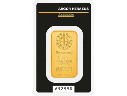 Argor Heraeus Kinebar GOLD 1oz card front