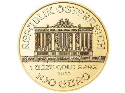 wiener philharmoniker gold 1oz 2022 obverse