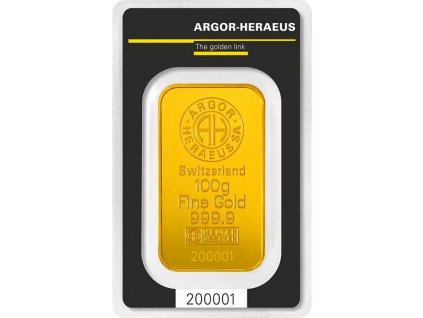 Argor Heraeus Classic Mint GOLD 100g card front