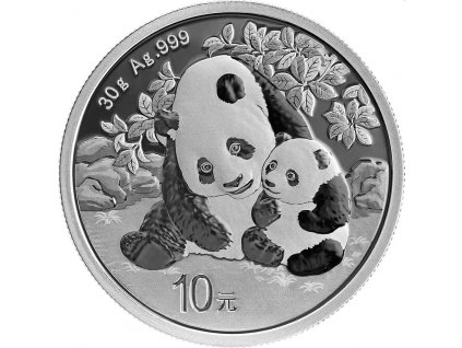chinese panda stribrna mince 30g 2024 reverse