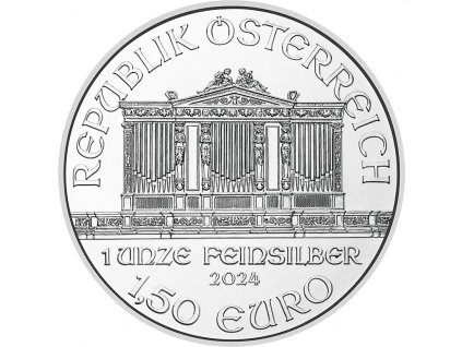 wiener philharmoniker stribrna mince 1oz 2024 obverse