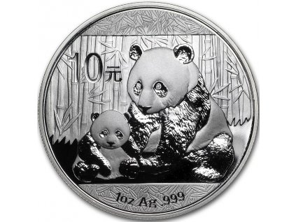 chinese panda stribrna mince 1oz 2012 reverse