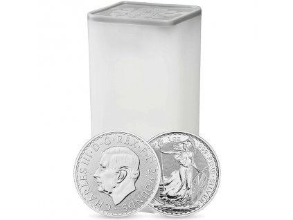 britannia one ounce silver 2023 charles tube