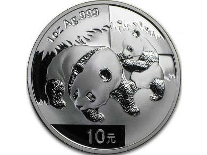 chinese panda stribrna mince 1oz 2008 rub