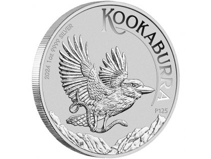 stribrna mince australian kookaburra 1oz 2024 reverse edge