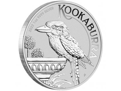 stribrna mince australian kookaburra 1oz 2022 reverse edge