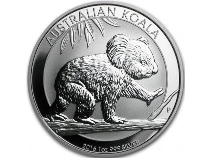 australian koala stribrna mince 1oz 2016