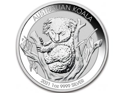 australian koala stribrna mince 1oz 2021