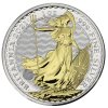 britannia stribrna mince 1oz 2021 zlacena