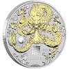 australian lunar series iii stribrna mince 1oz 2024 year of the dragon zlacena