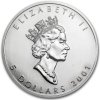 canadian maple leaf stribrna mince 1oz 2001 obverse