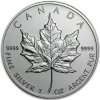canadian maple leaf stribrna mince 1oz 2002