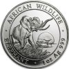 somali elephant african wildlife stribrna mince 1oz 2009