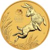 australian lunar series iii zlata mince 1 10oz 2023 year of the rabbit reverse