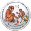 australian lunar series ii stribrna mince 1oz 2016 year of the monkey barvena reverse