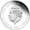 zelvy ninja stribrna mince 1oz 2024 michelangelo proof barvena obverse