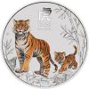 australian lunar series iii stribrna mince 1oz 2022 year of the tiger barvena reverse