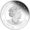 australian lunar series iii stribrna mince 1oz 2023 year of the rabbit proof barvena v krabicce obverse