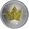 2021 canadian maple leaf silver 1oz gilded reverse