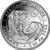 somali elephant african wildlife stribrna mince 1oz 2009 15th anniversary