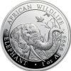 somali elephant african wildlife stribrna mince 1oz 2018