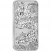silver rectangular coin dragon 2023 reverse edge