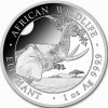 2023 somali elephant african wildlife silver 1oz reverse