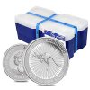 australian kangaroo stribrna mince 1oz 2019 masterbox