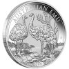 australian emu stribrna mince 1oz 2019 reverse edge