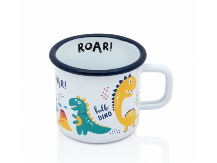 9720 metalac dino smaltovany hrnek 8 cm 0 37 l