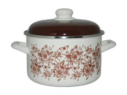 603 metalac hnedy motyl hluboky smaltovany hrnec prince s poklici 14 cm 1 5 l