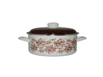 543 metalac hnedy motyl melky smaltovany kastrol prince s poklici 16 cm 1 5 l