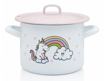 9615 1 metalac jednorozec smaltovany hrnec s poklici 14 cm 1 5 l