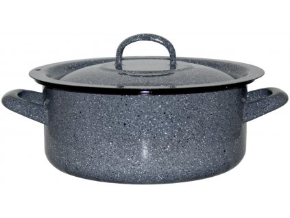657 metalac kamen melky smaltovany kastrol klasik s poklici 12 cm 0 75 l