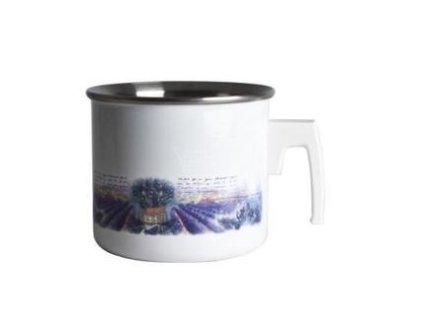 357 metalac levandule smaltovany mlekovar 16 cm 2 l