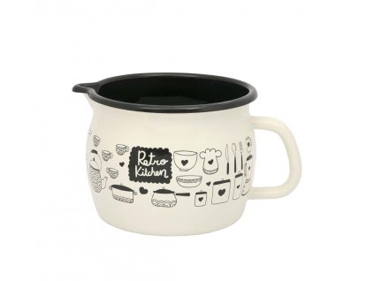 303 metalac retro kitchen smaltovany baneny hrnek s vylevkou 12 cm 1 3 l