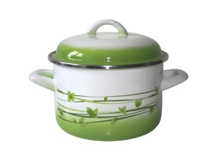 453 metalac trava hluboky smaltovany hrnec standard s poklici 14 cm 1 5 l