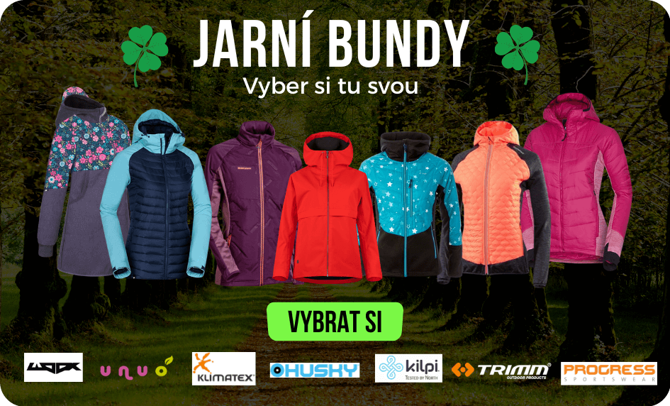 Jarní bundy Kilpi, Husky, Unuo, Klimatex, Trimm a další