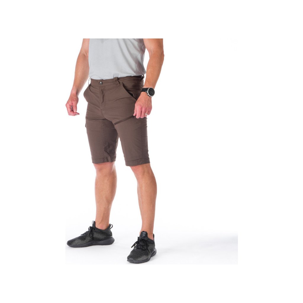 Pánské outdoorové šortky NORTHFINDER Lucas hnědé (VELIKOST S)