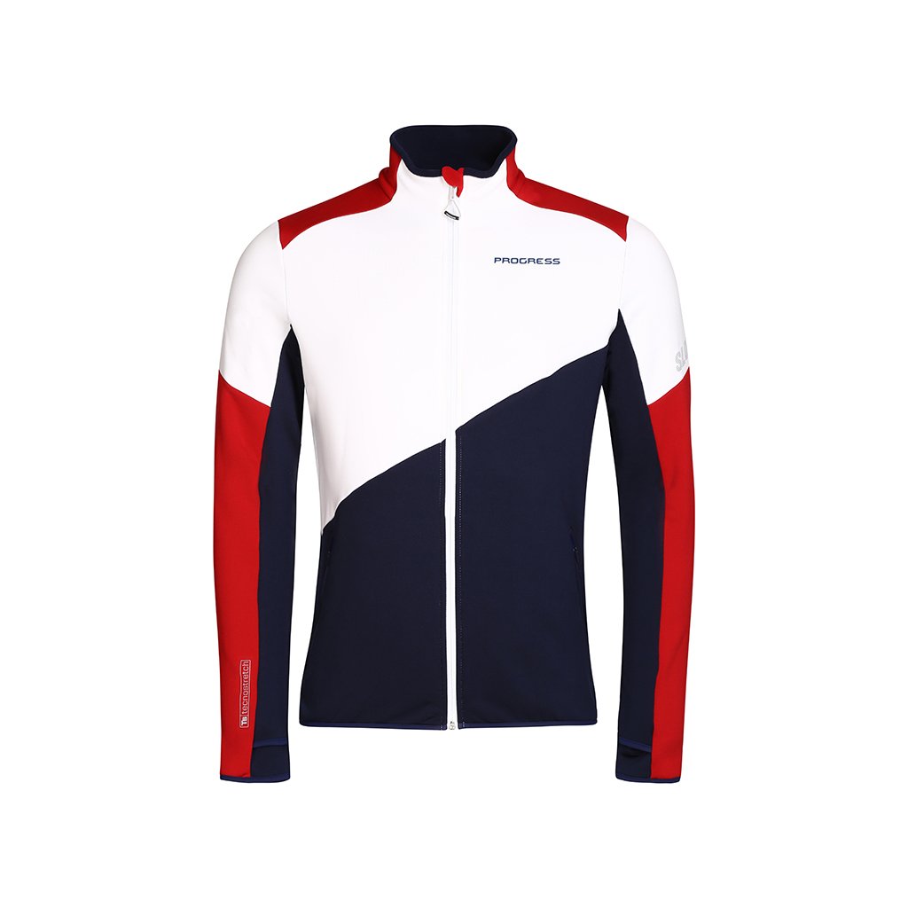 Pánská funkční sportovní mikina PROGRESS Territory Slovakia trikolora (Velikost M)