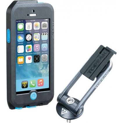 TOPEAK obal WEATHERPROOF RIDECASE pro iPhone 5 + SE černá/modrá