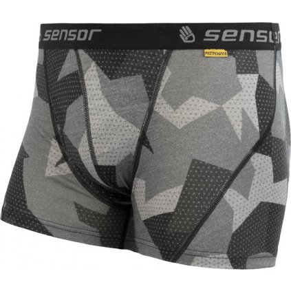 Pánské termo boxerky SENSOR Merino impress šedá